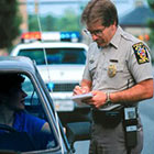 Cop Issuing Ticket
